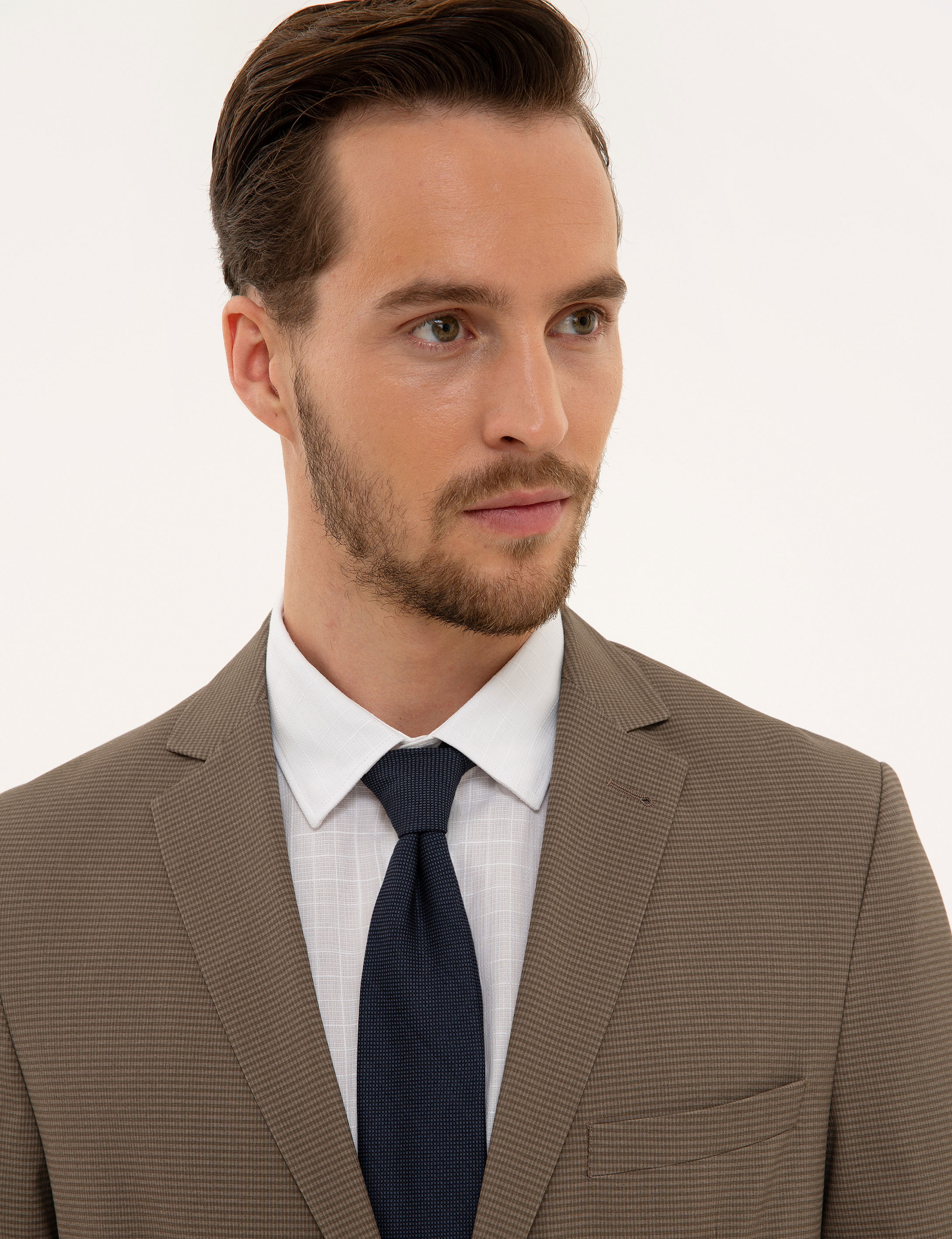 Kahverengi Slim Fit Ceket - Image 2