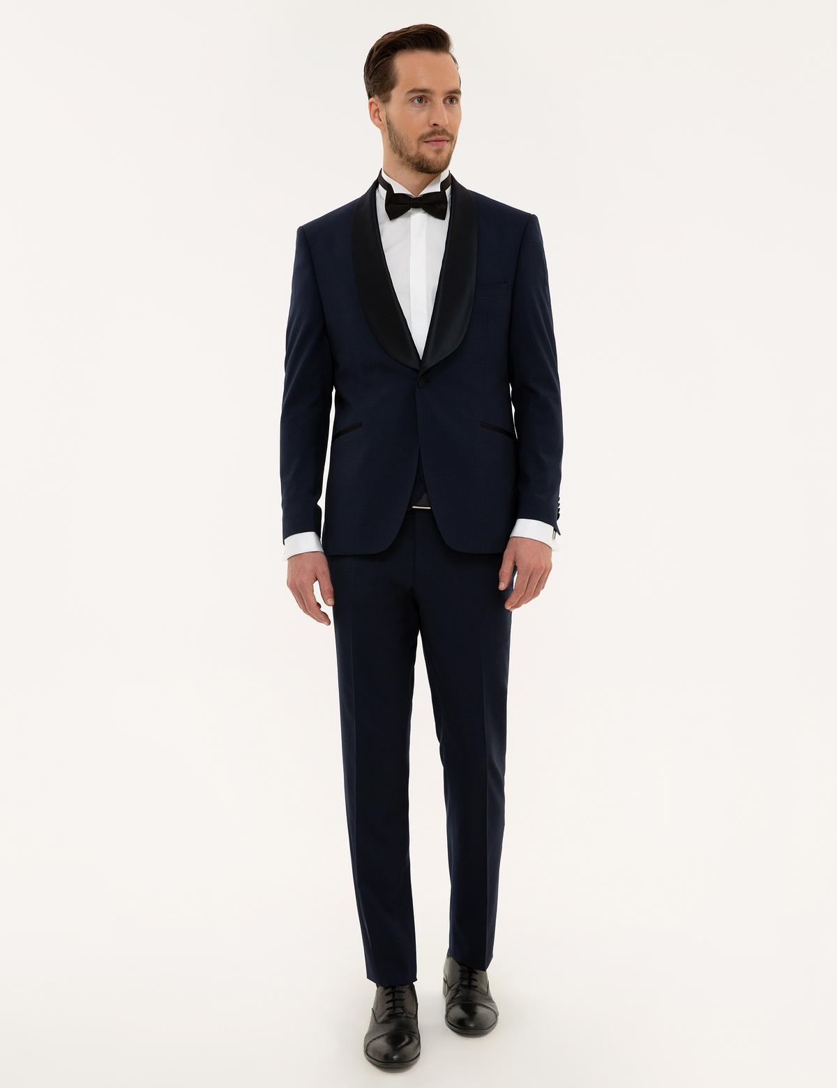 Lacivert Yelekli Damatlık Smokin - 50220561044