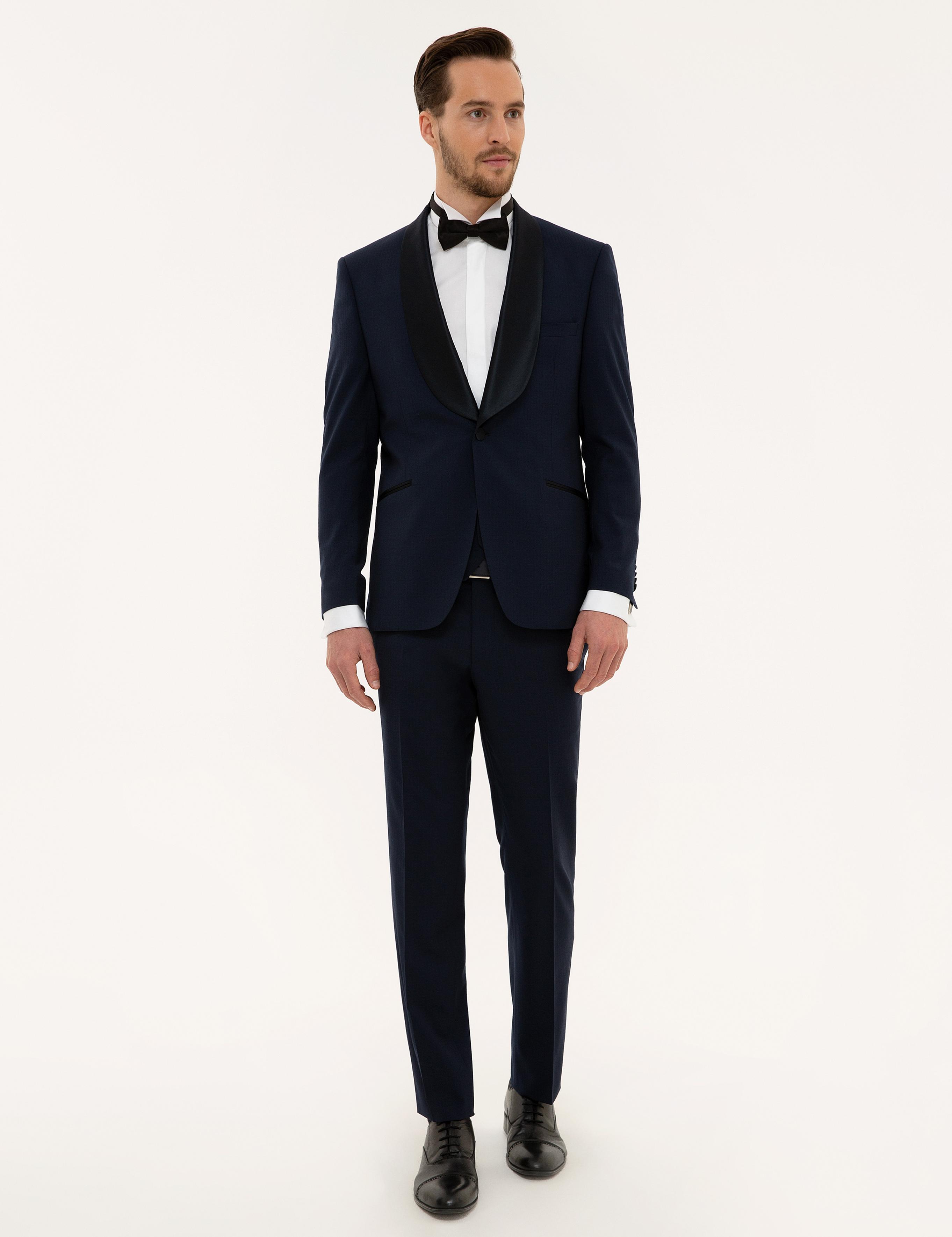 Lacivert Yelekli Damatlık Smokin