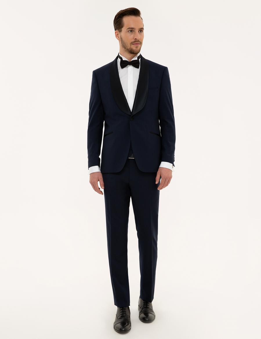 Lacivert Yelekli Damatlık Smokin