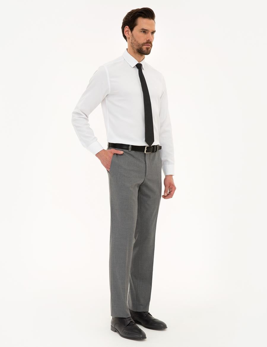 Gri Slim Fit Pantolon