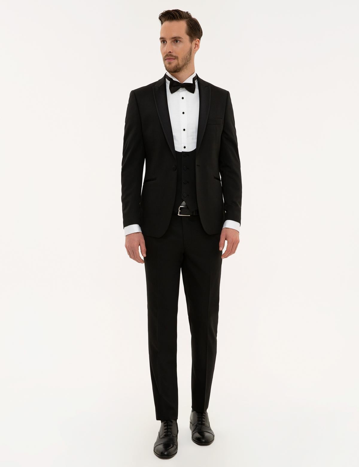 Siyah Yelekli Damatlık Smokin