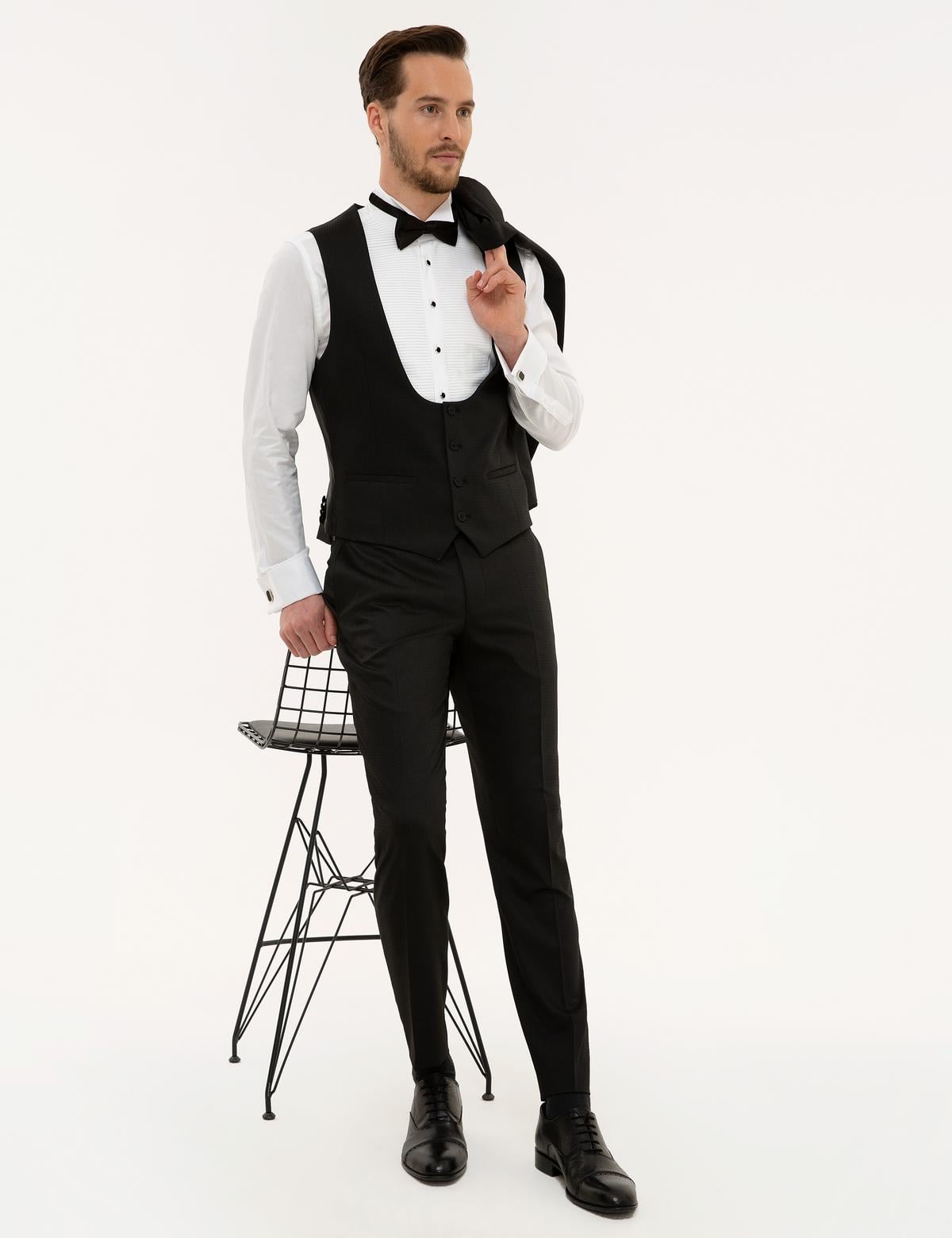 Siyah Yelekli Damatlık Smokin - 50224036011