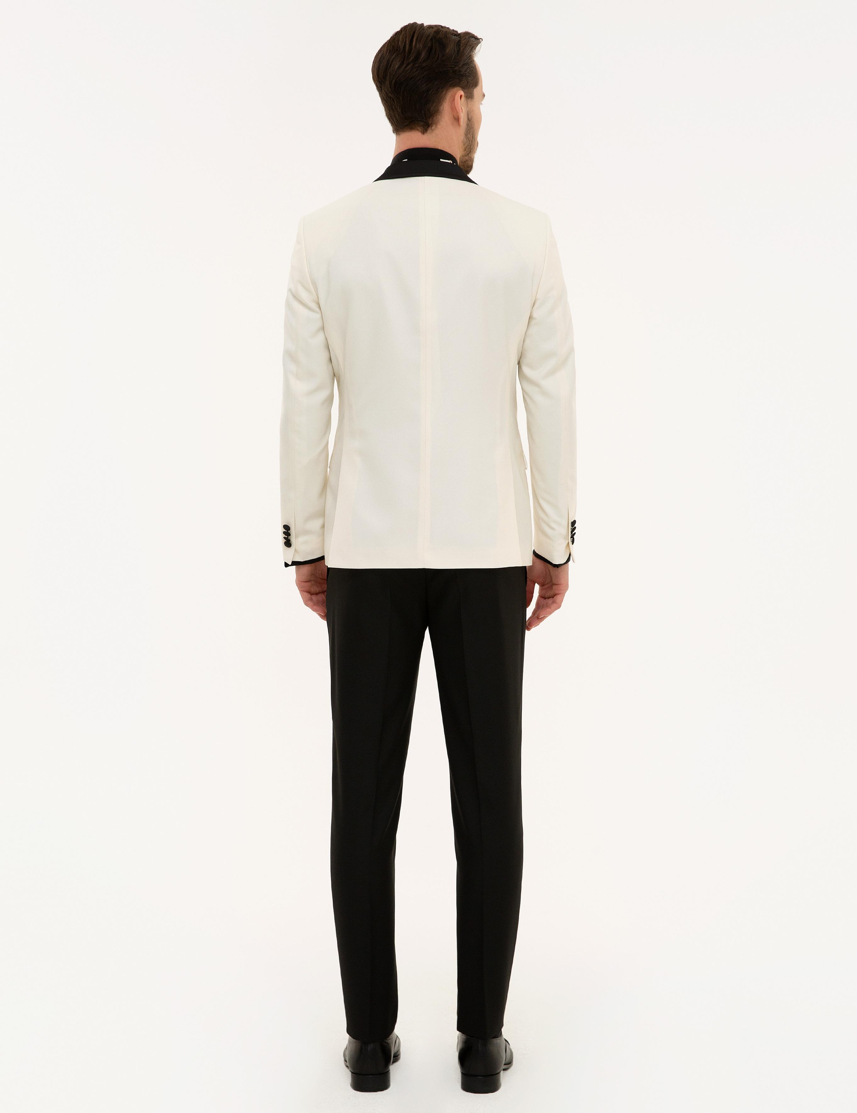 Ekru Yelekli Damatlık Smokin