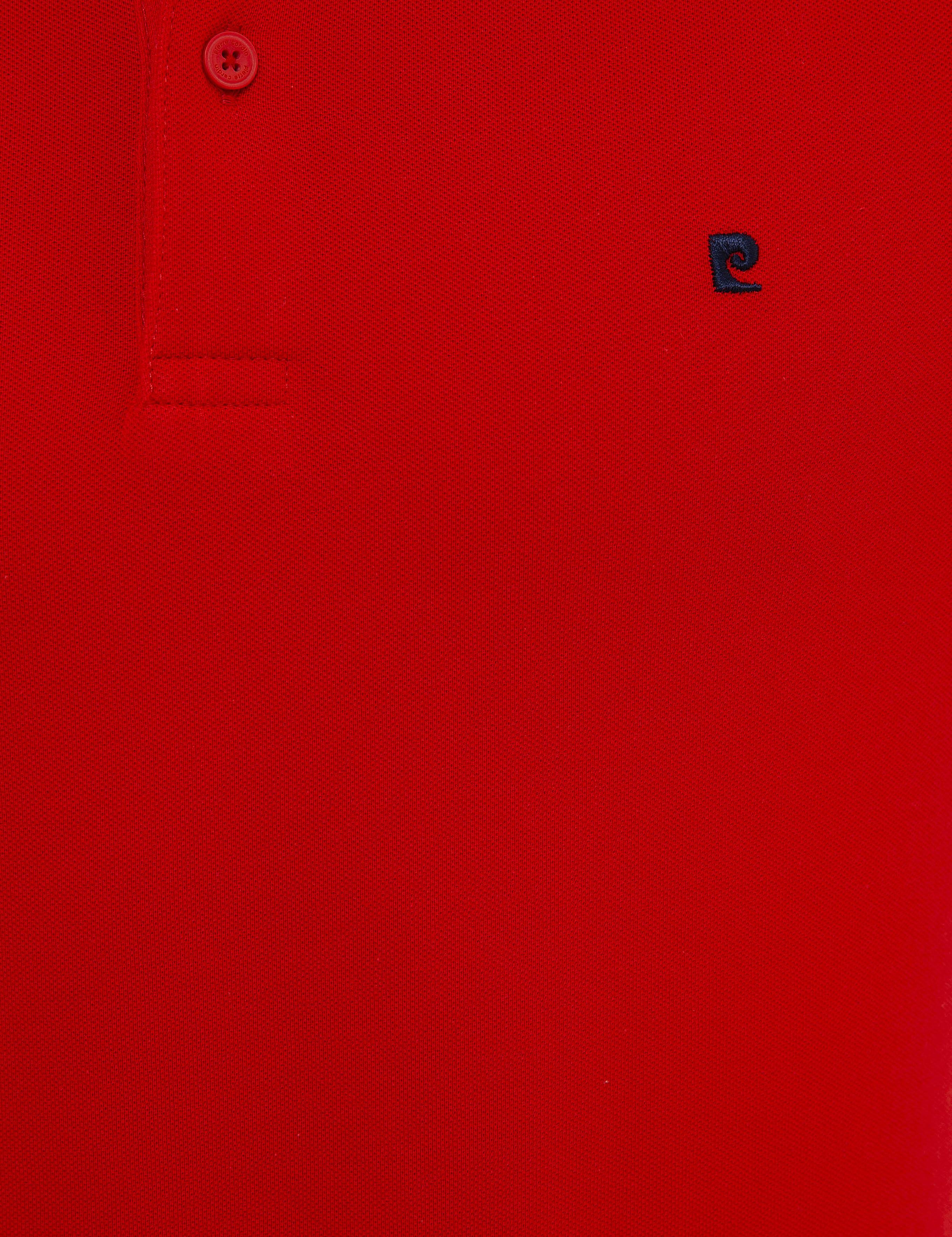 Nar Çiçeği Slim Fit Basic Polo Yaka T-Shirt