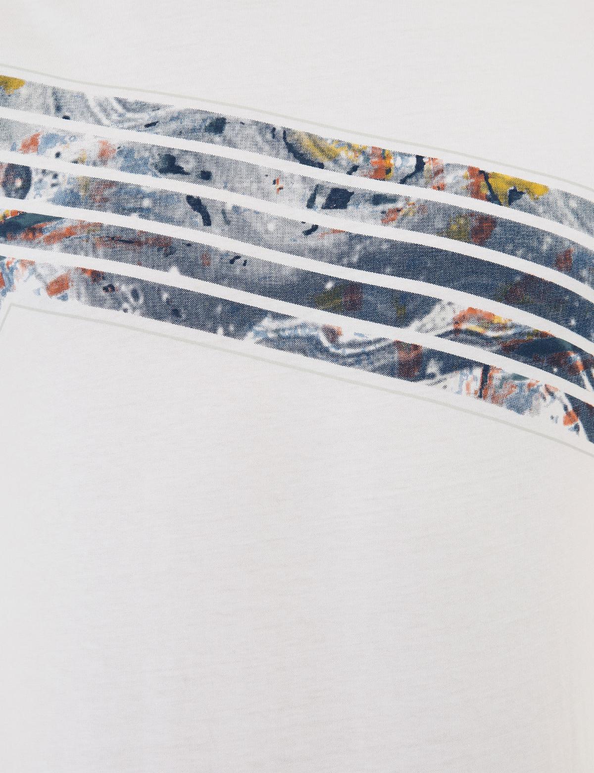 Beyaz Slim Fit Bisiklet Yaka T-Shirt - 50226338007