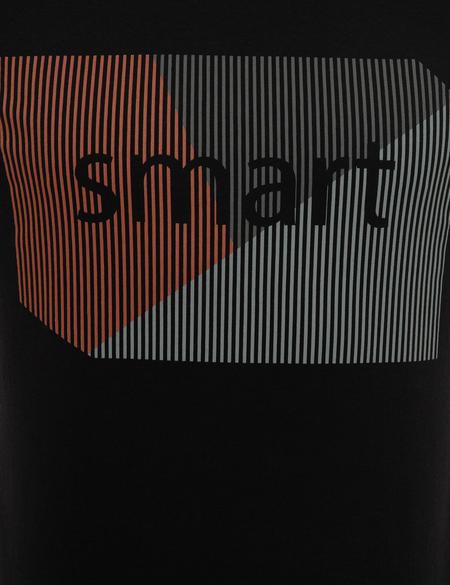 Siyah Slim Fit Bisiklet Yaka T-Shirt - 50226356019