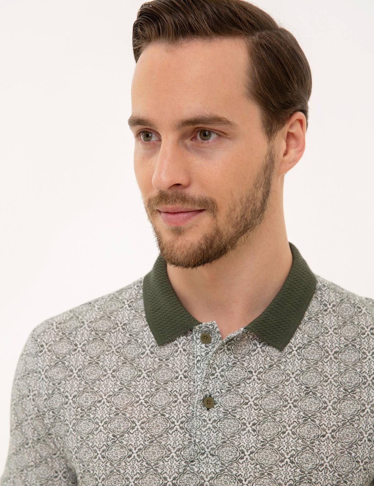 Haki Slim Fit Polo Yaka Tişört