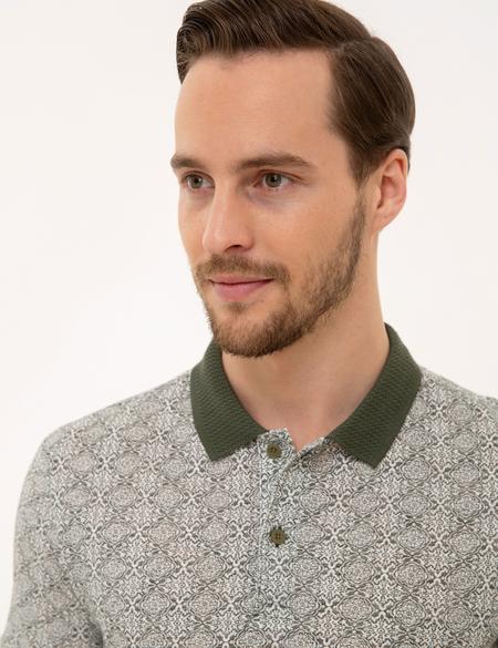 Haki Slim Fit Polo Yaka Tişört - 50224465007