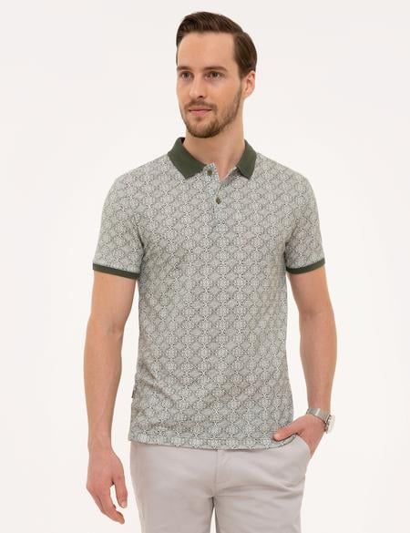 Haki Slim Fit Polo Yaka Tişört - 50224465007