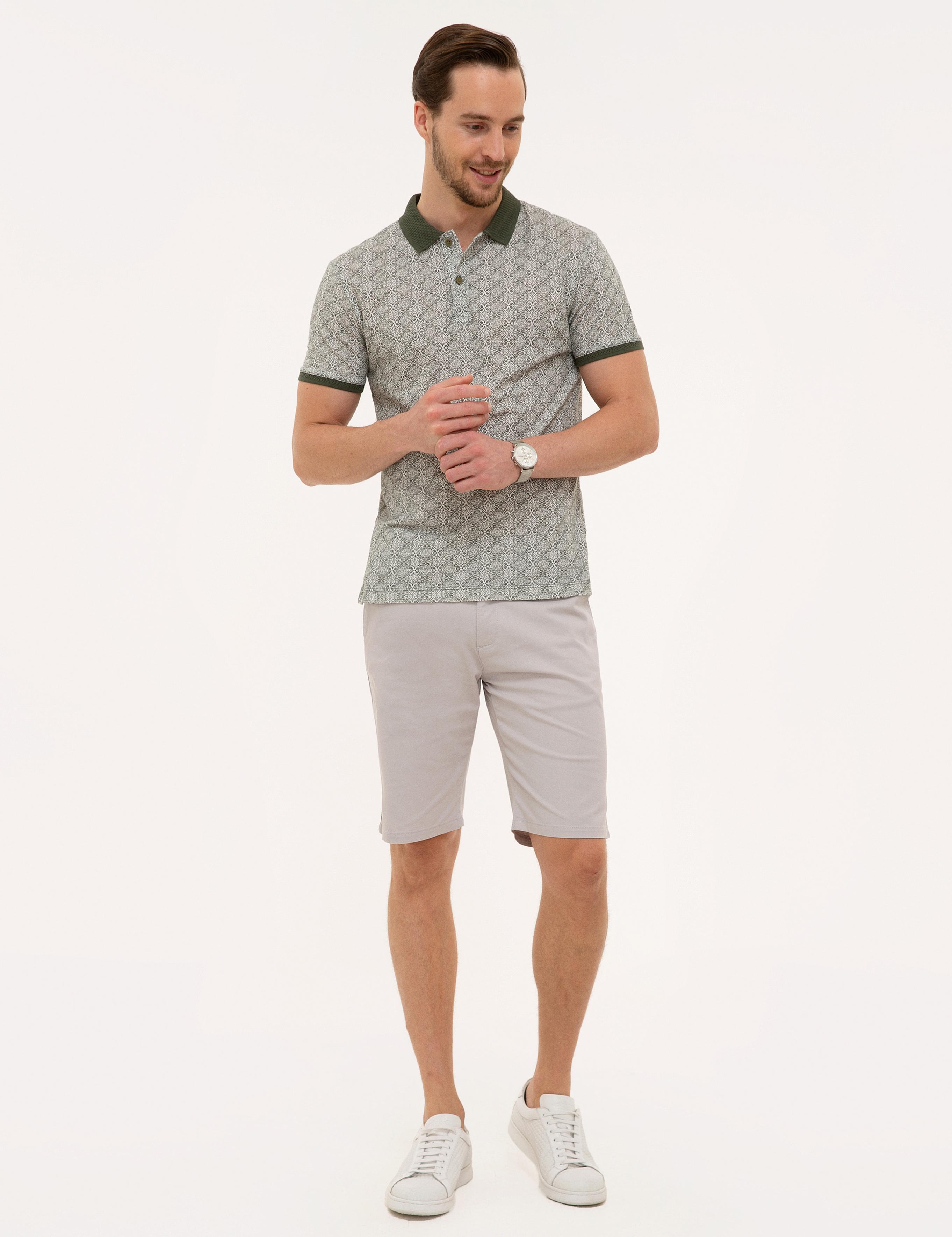 Haki Slim Fit Polo Yaka Tişört