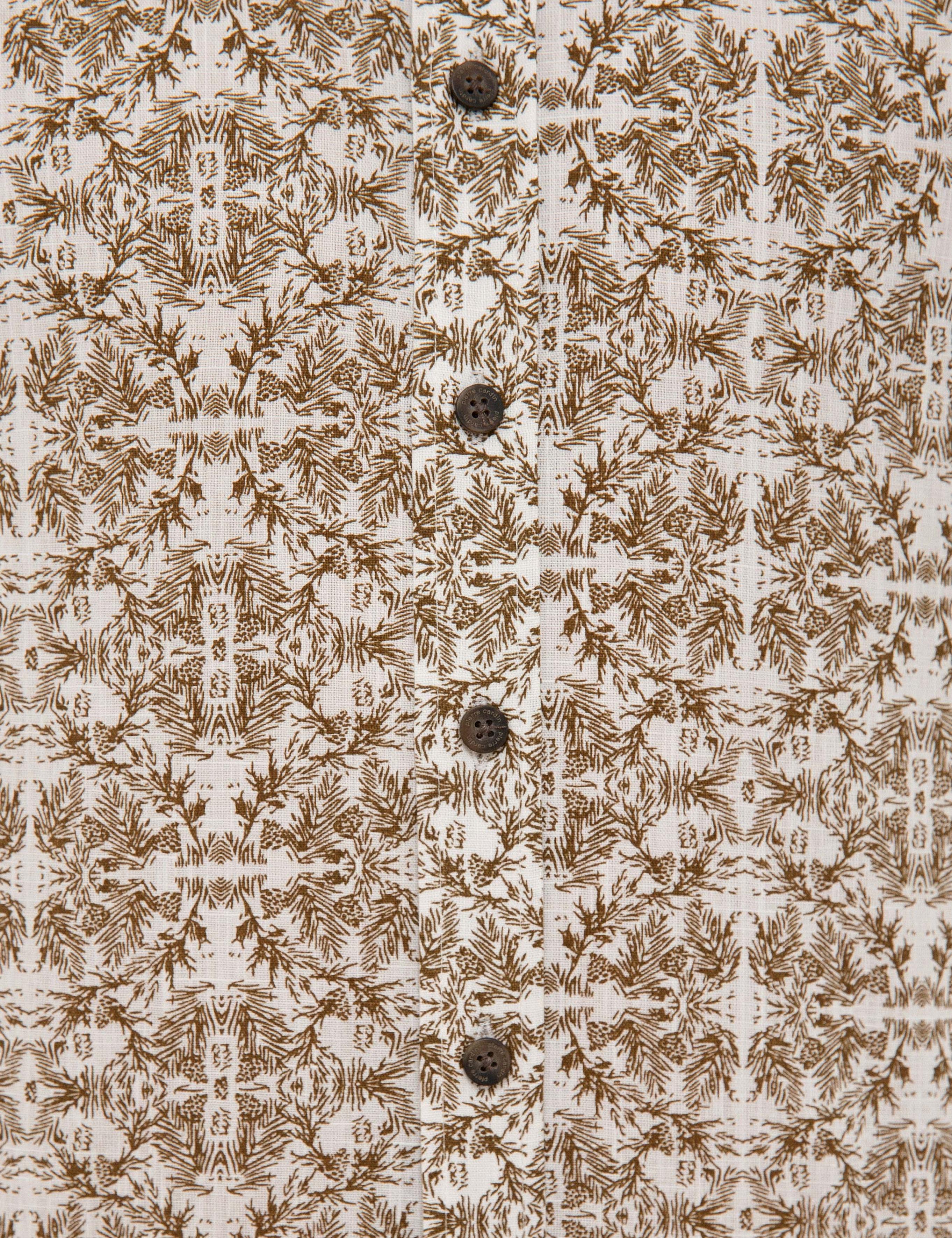 Kahverengi Slim Fit Uzun Kollu Gömlek