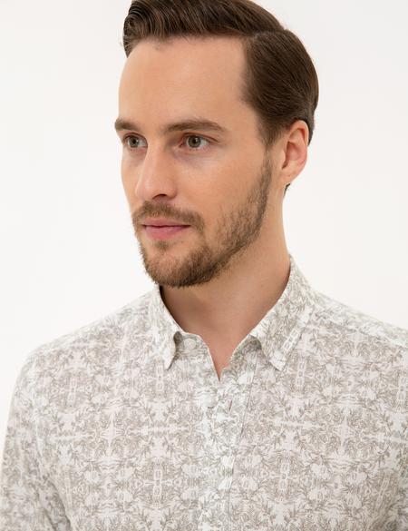 Koyu Gri Slim Fit Gömlek - 50221431027