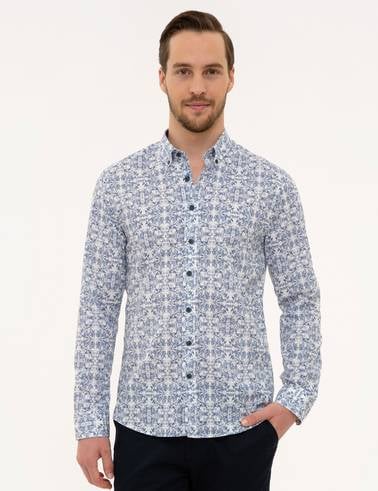 Lacivert Slim Fit Gömlek