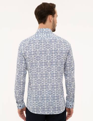 Lacivert Slim Fit Gömlek