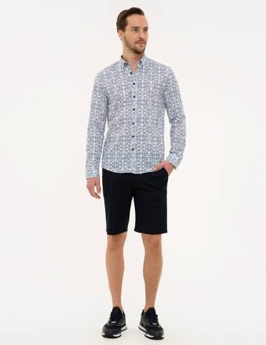 Lacivert Slim Fit Gömlek