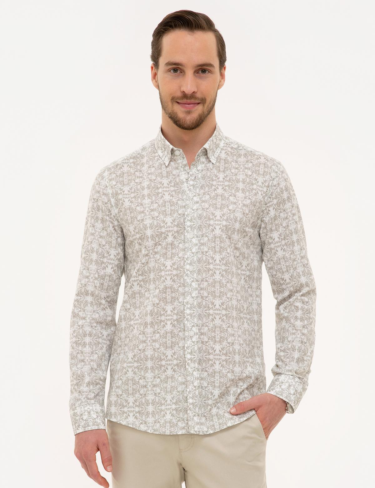 Koyu Gri Slim Fit Gömlek - 50221431027