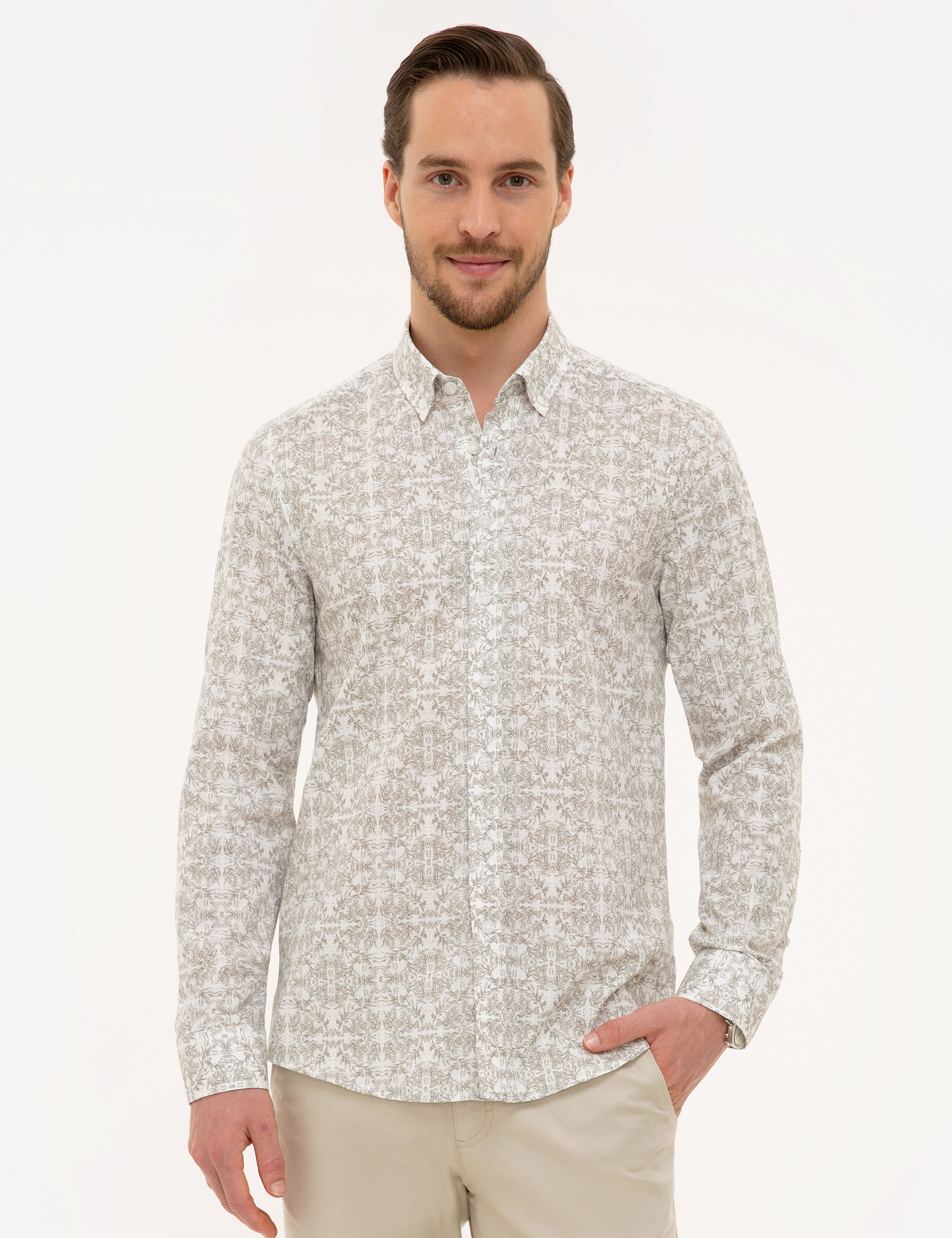 Koyu Gri Slim Fit Gömlek