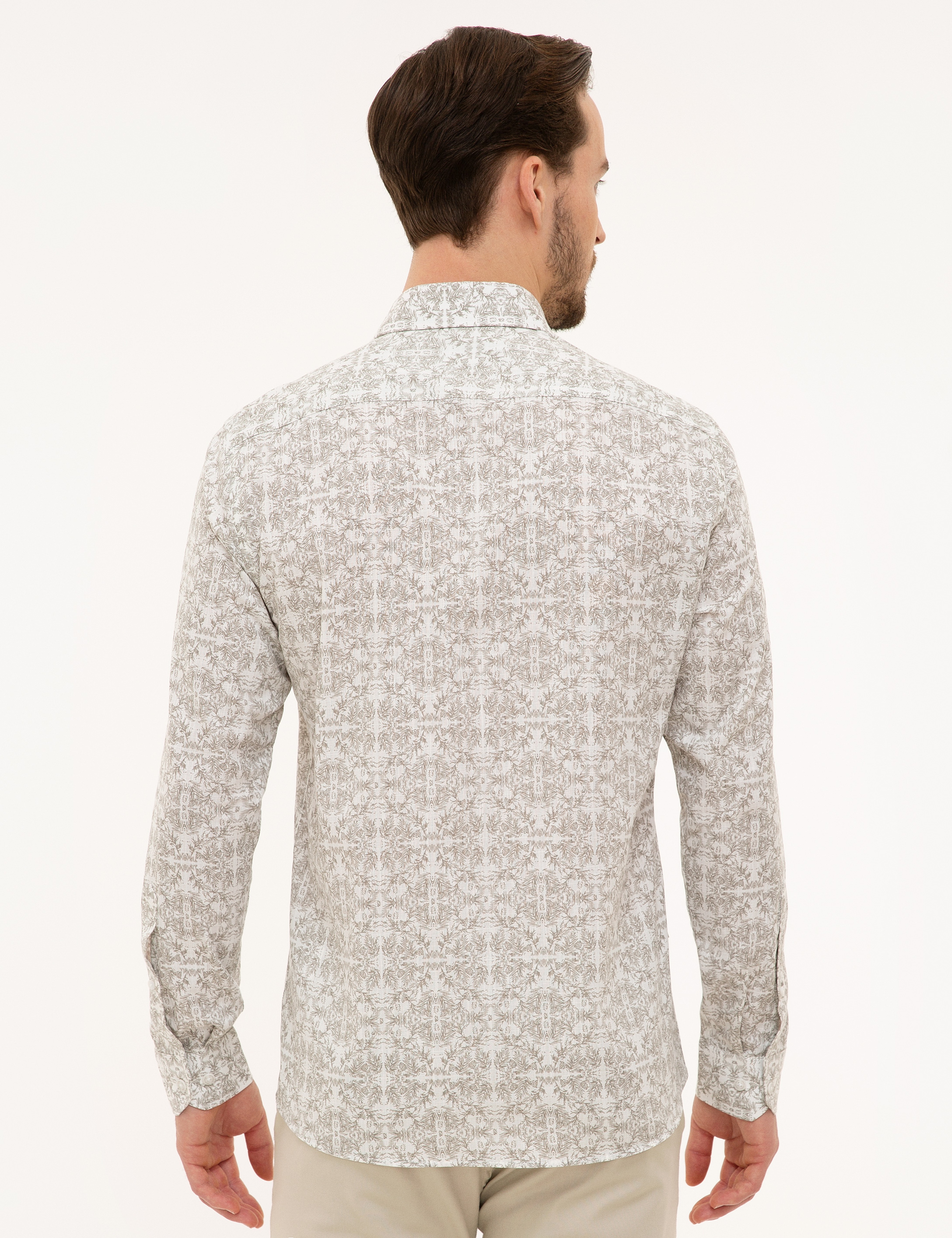 Koyu Gri Slim Fit Gömlek - Image 3
