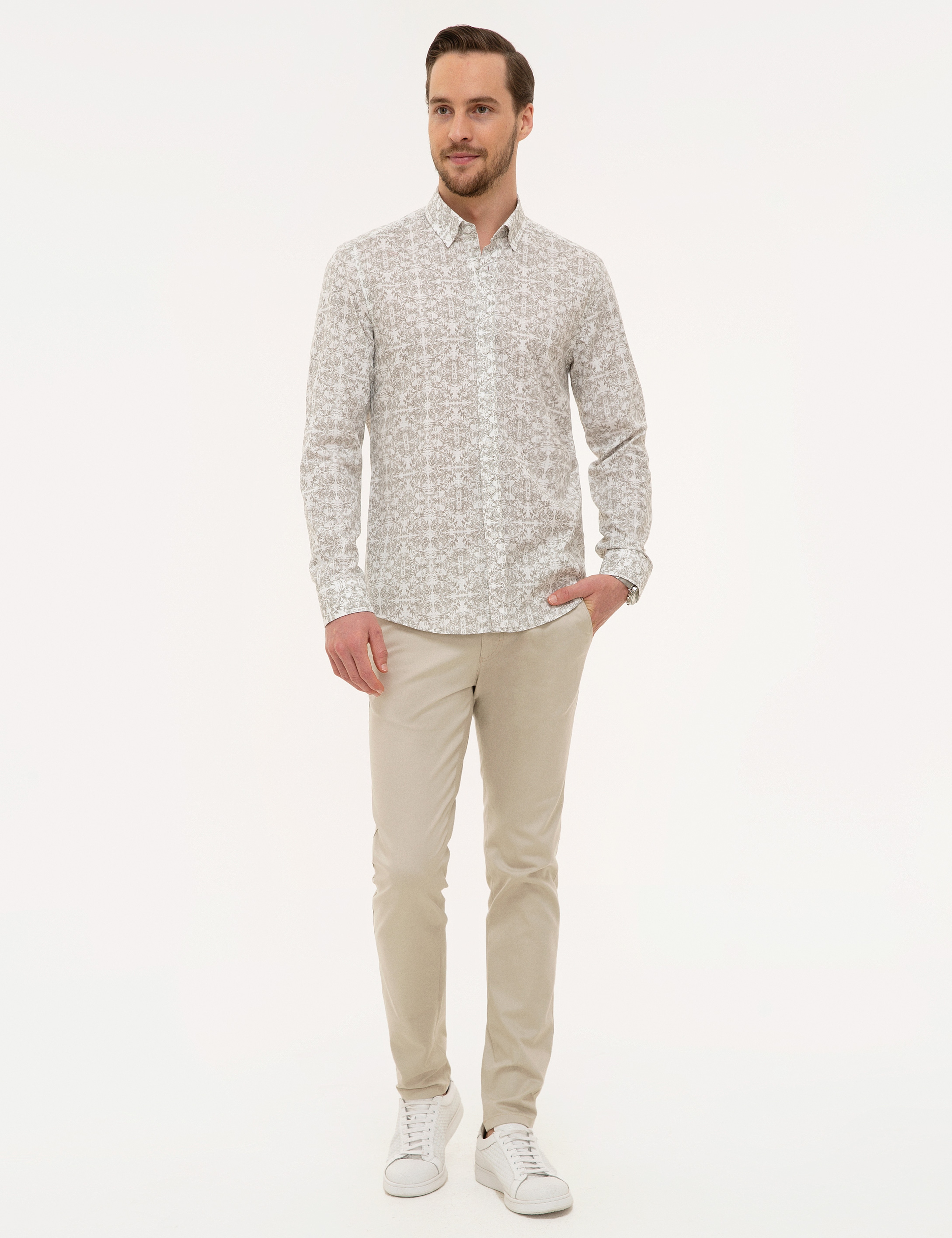 Koyu Gri Slim Fit Gömlek