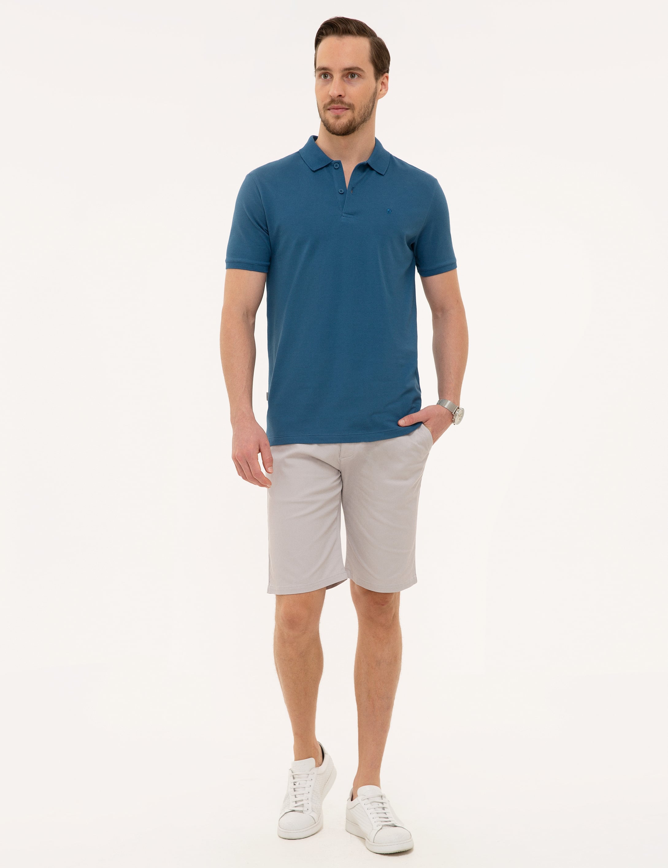 Mavi Slim Fit Polo Yaka Basic Tişört