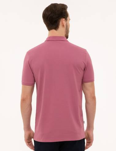 Gül Kurusu Slim Fit Basic Polo Yaka T-Shirt