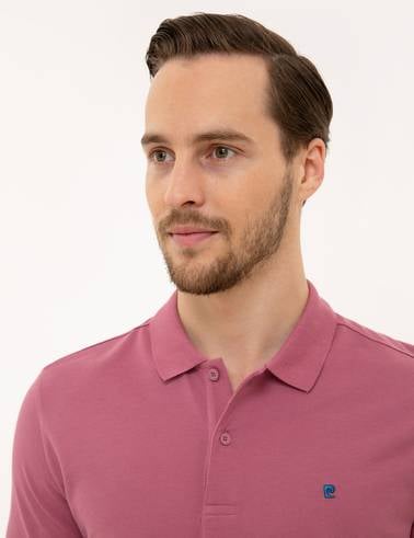 Gül Kurusu Slim Fit Basic Polo Yaka T-Shirt