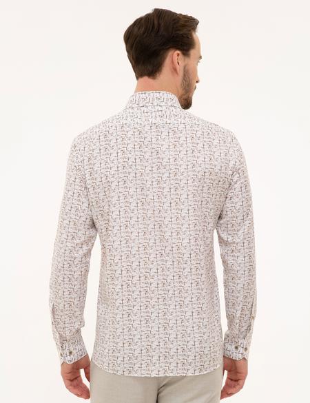 Kahverengi Slim Fit Gömlek - 50227387019