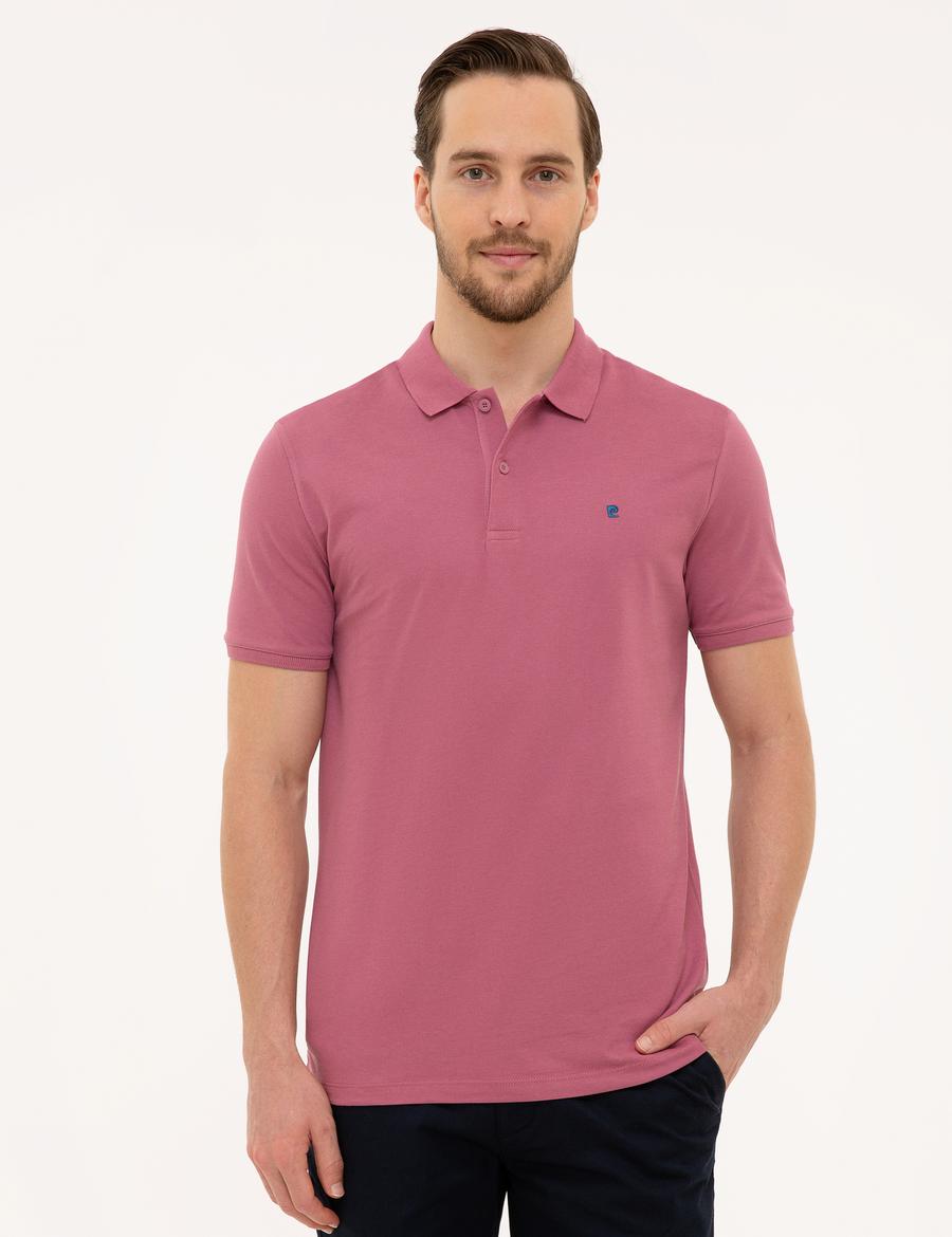 Gül Kurusu Slim Fit Basic Polo Yaka T-Shirt