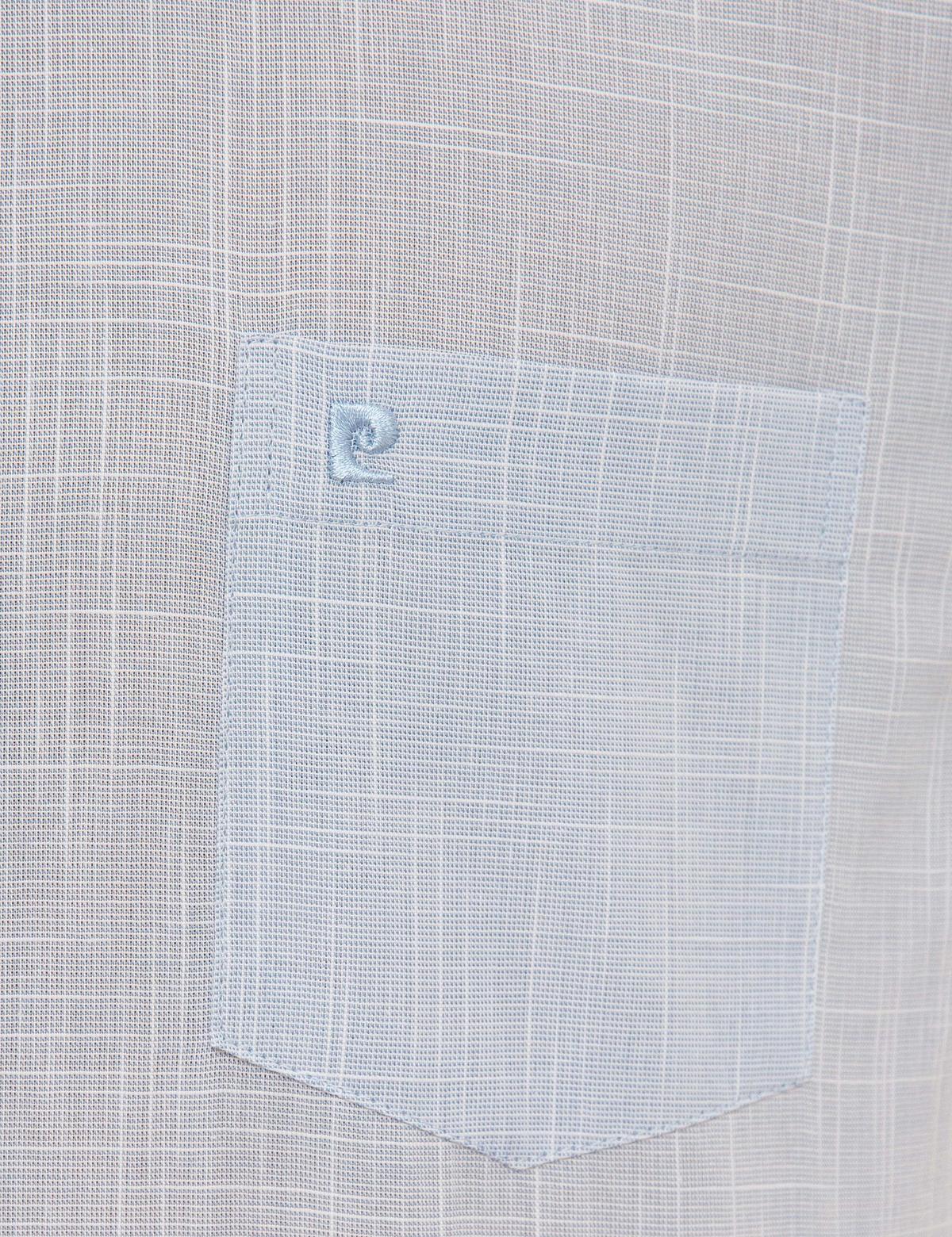 Açık Mavi Regular Fit Keten Görünümlü Kısa Kollu Gömlek - 50227445009