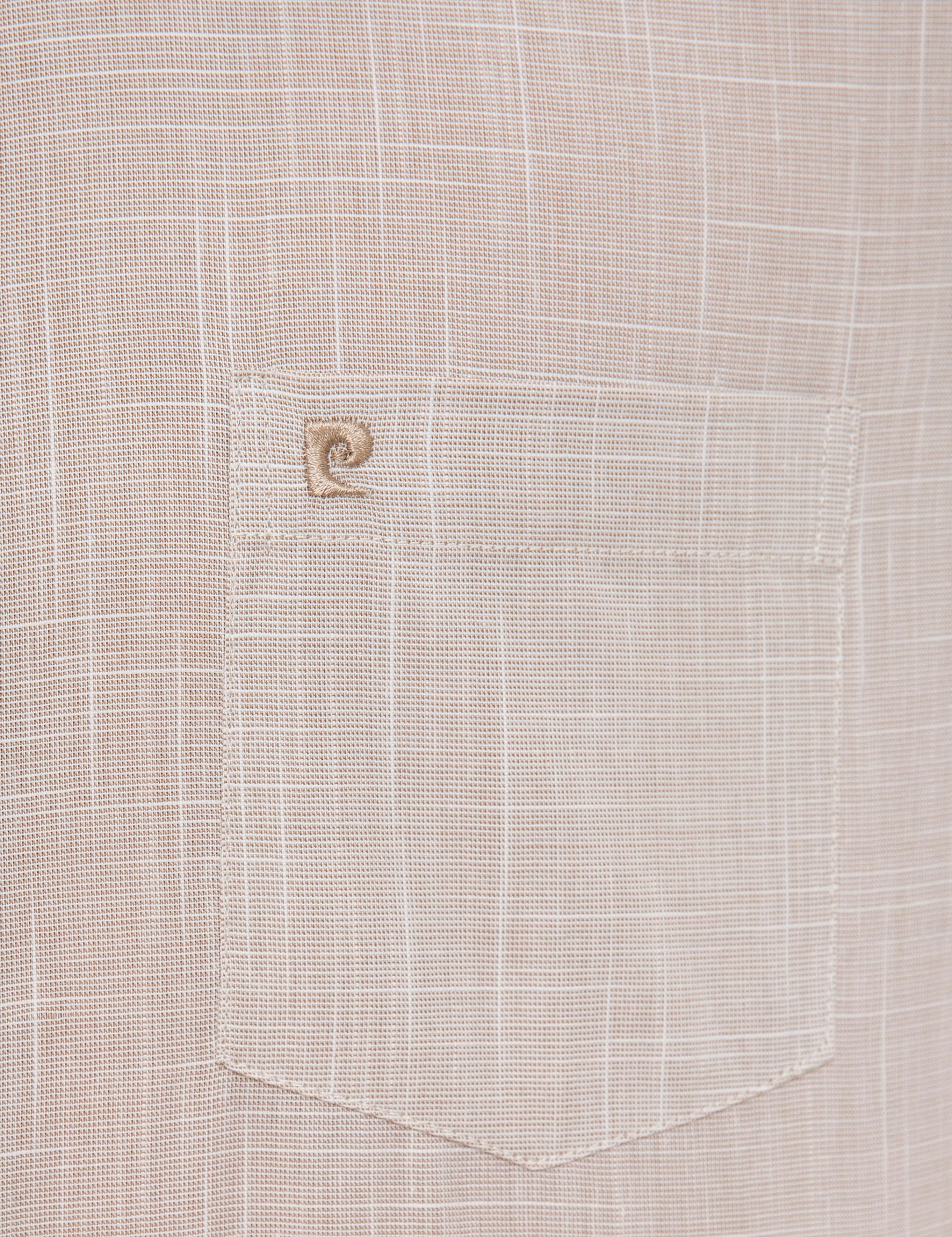 Bej Regular Fit Kısa Kollu Gömlek