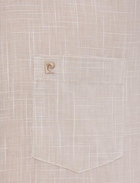 Bej Regular Fit Kısa Kollu Gömlek - 50227445034