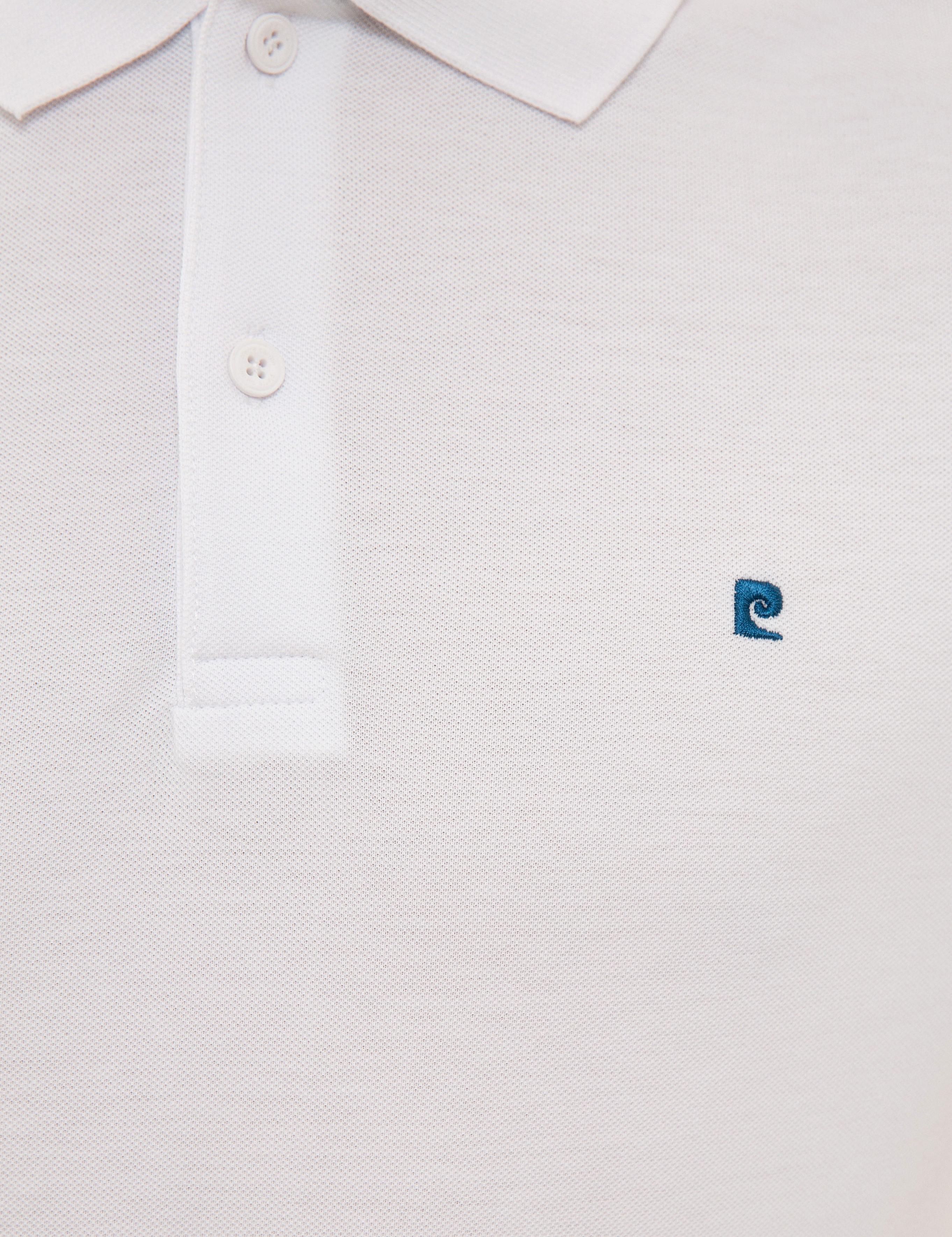 Beyaz Slim Fit Basic Polo Yaka T-Shirt