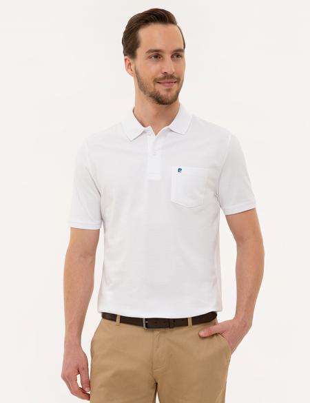 Beyaz Regular Fit Basic Polo Yaka T-Shirt - 50225513001