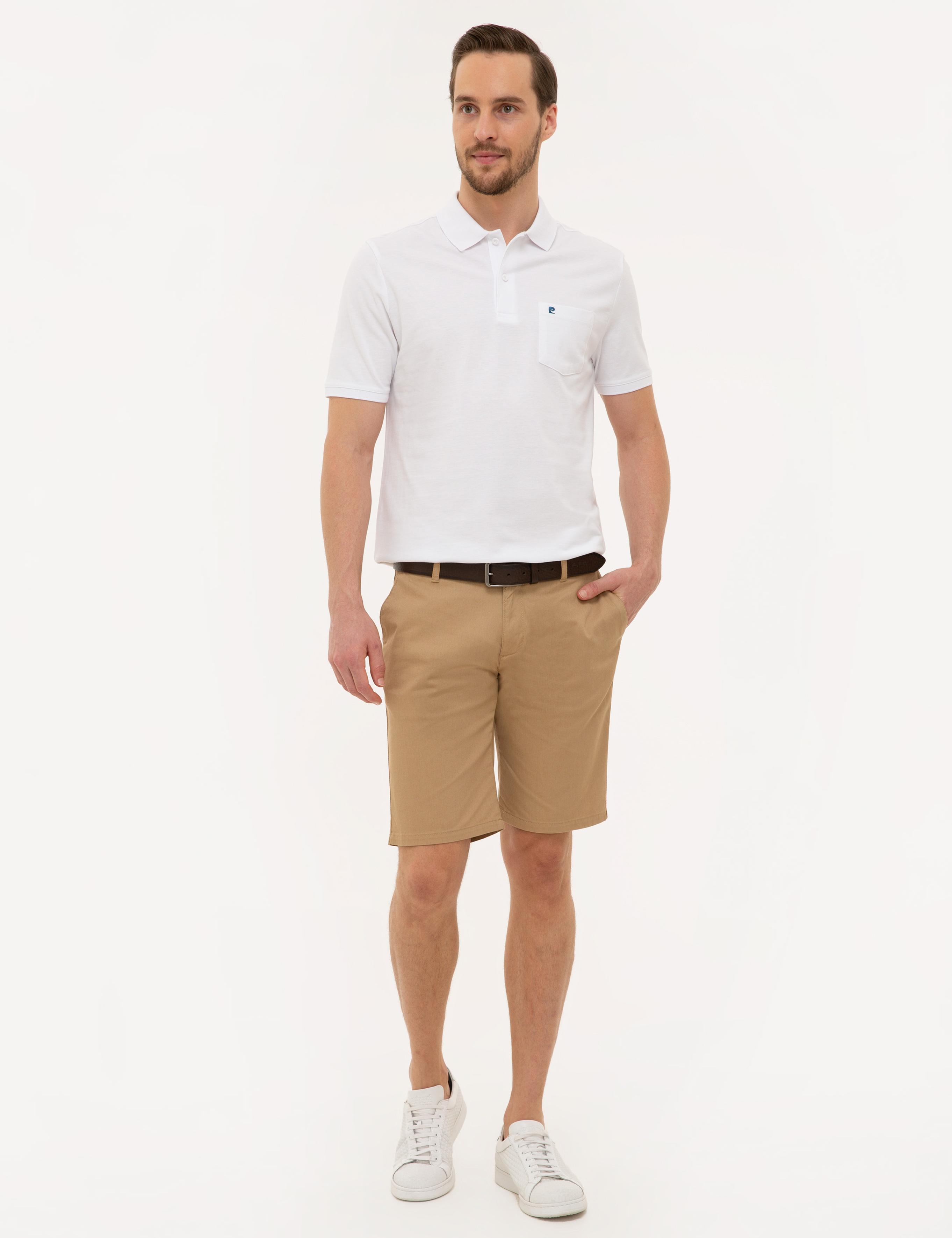 Beyaz Regular Fit Basic Polo Yaka T-Shirt