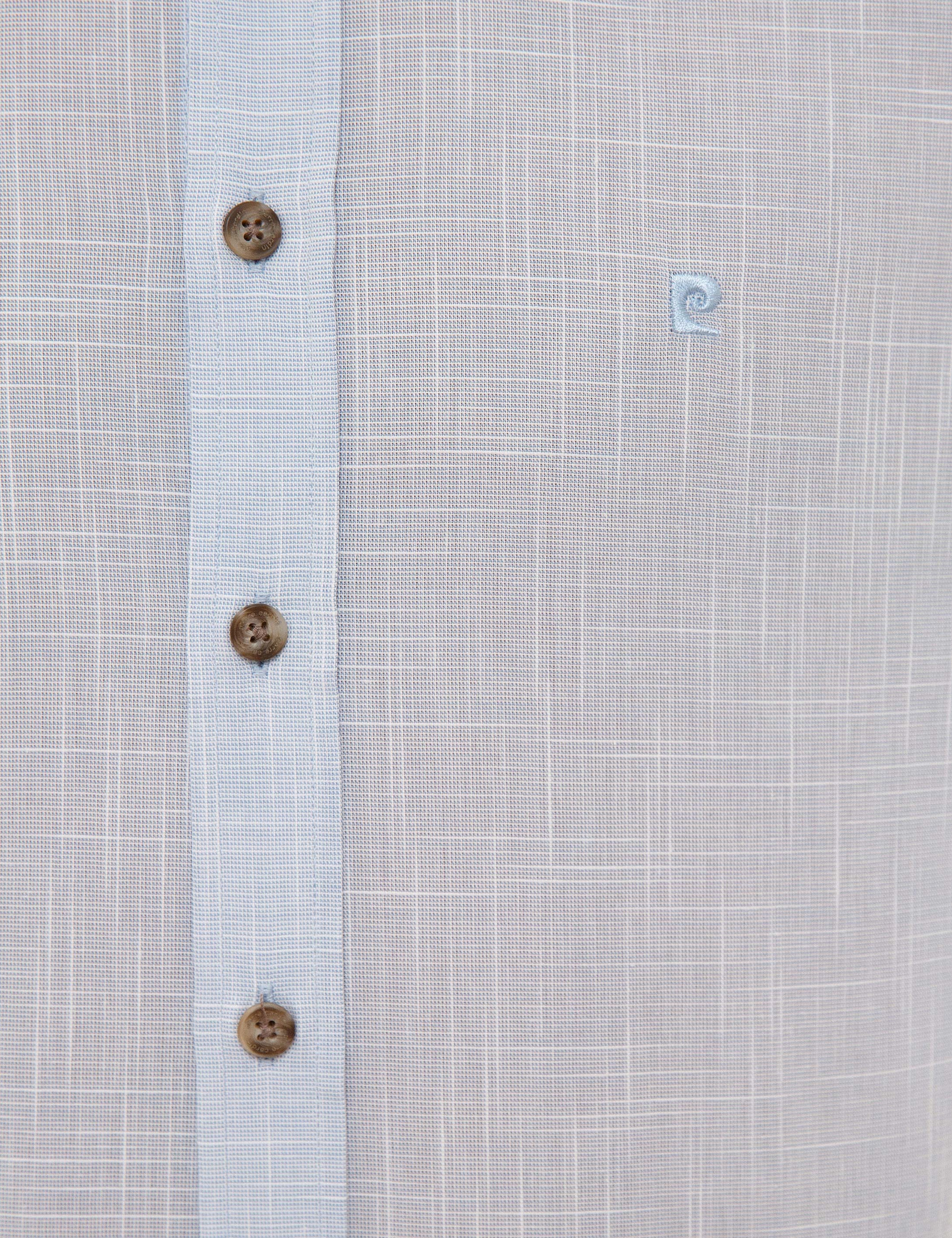 Açık Mavi Slim Fit Uzun Kollu Gömlek - Image 5