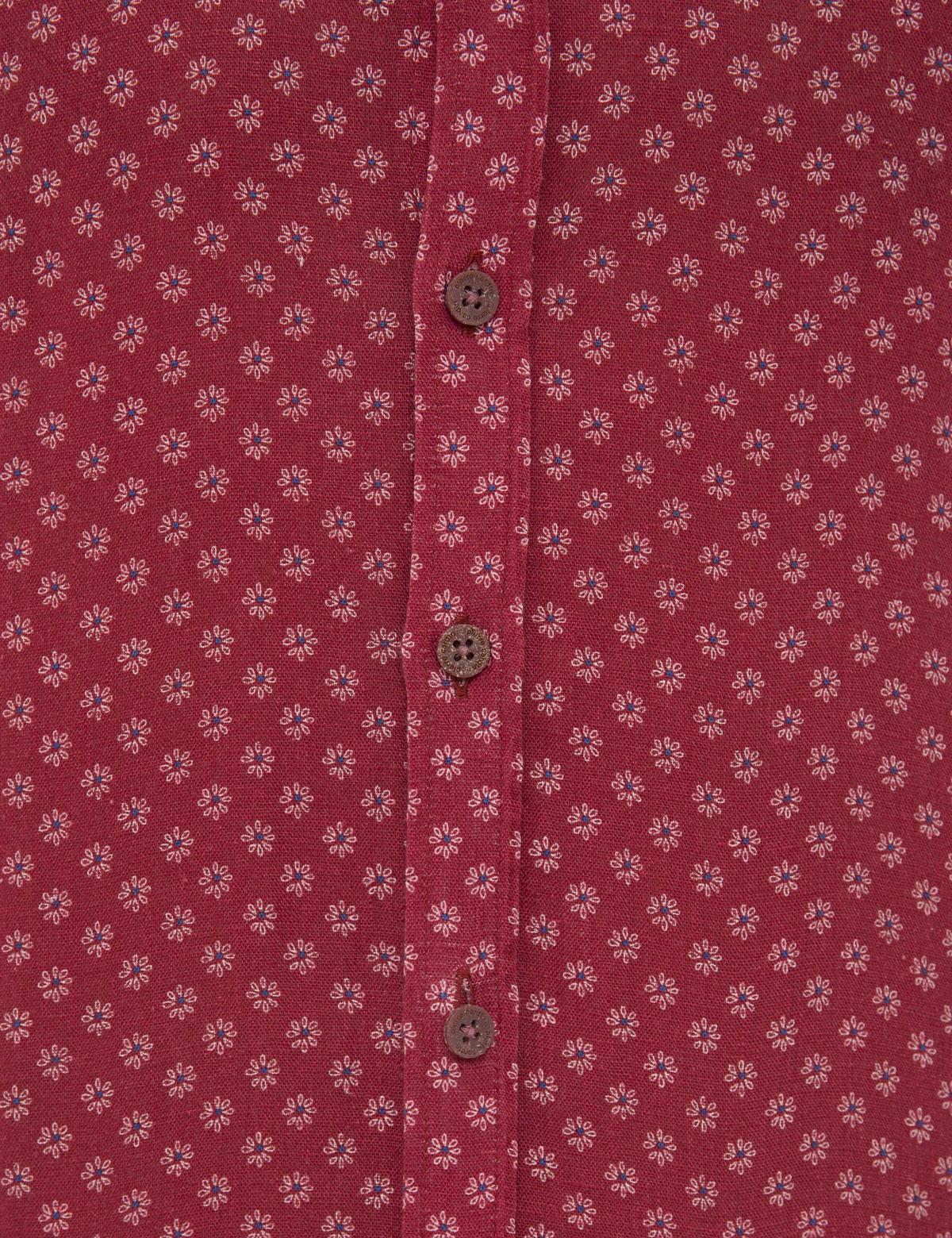 Bordo Regular Fit Uzun Kollu Gömlek - 50200507041