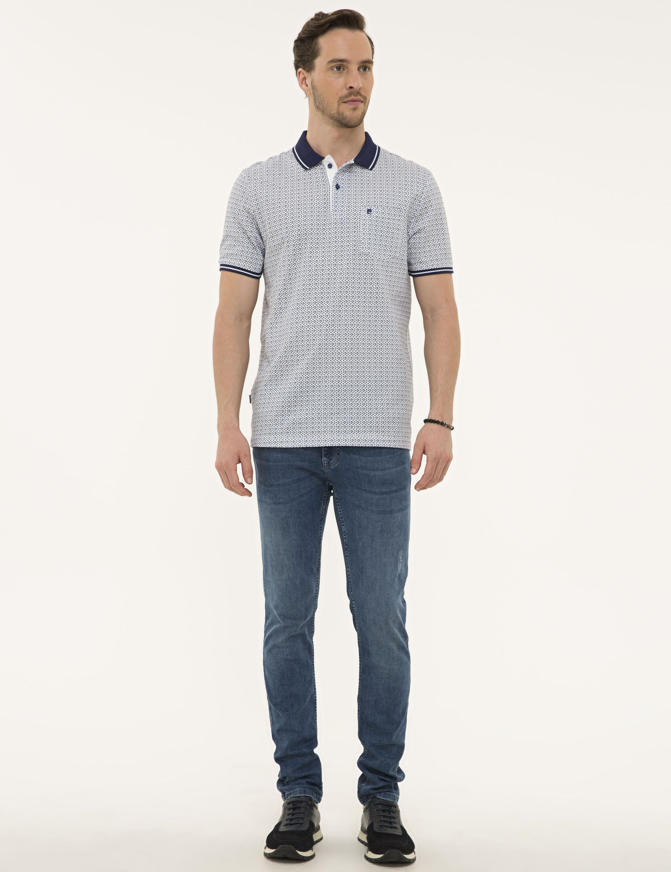Beyaz Regular Fit Polo Yaka T-Shirt