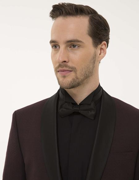 Bordo Yelekli Damatlık Smokin - 50224037047