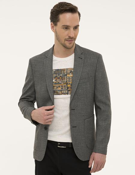 Füme Slim Fit Ceket - 50229784008