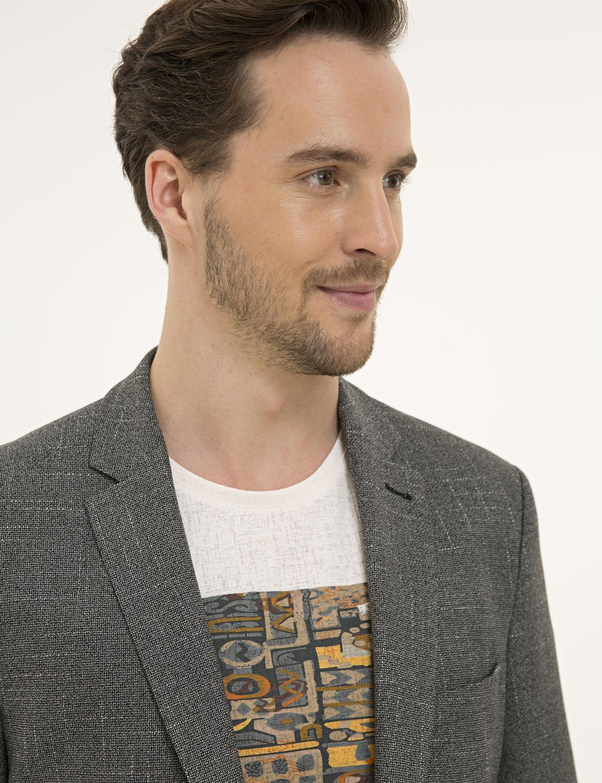 Füme Slim Fit Ceket - 50229784008