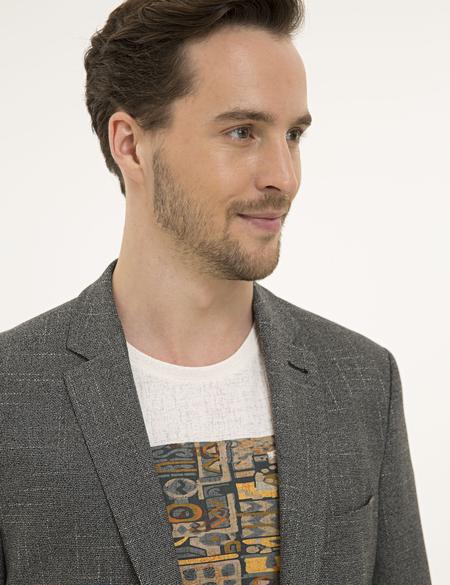 Füme Slim Fit Ceket - 50229784008