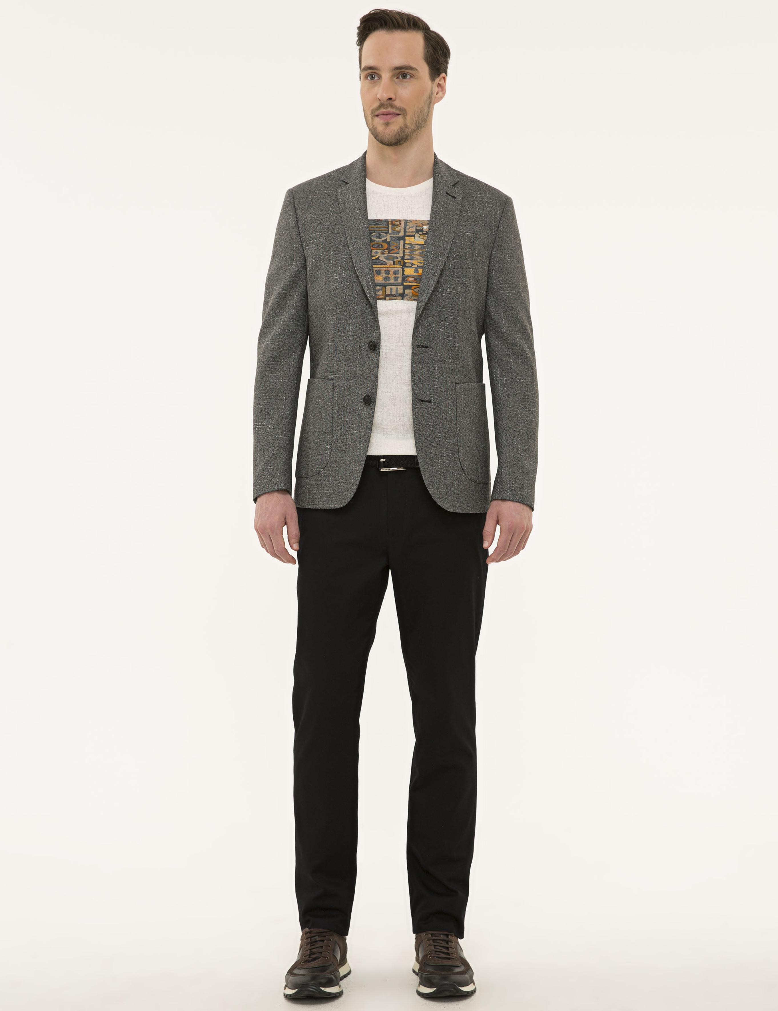 Füme Slim Fit Ceket