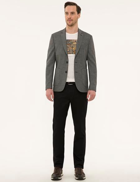 Füme Slim Fit Ceket - 50229784008