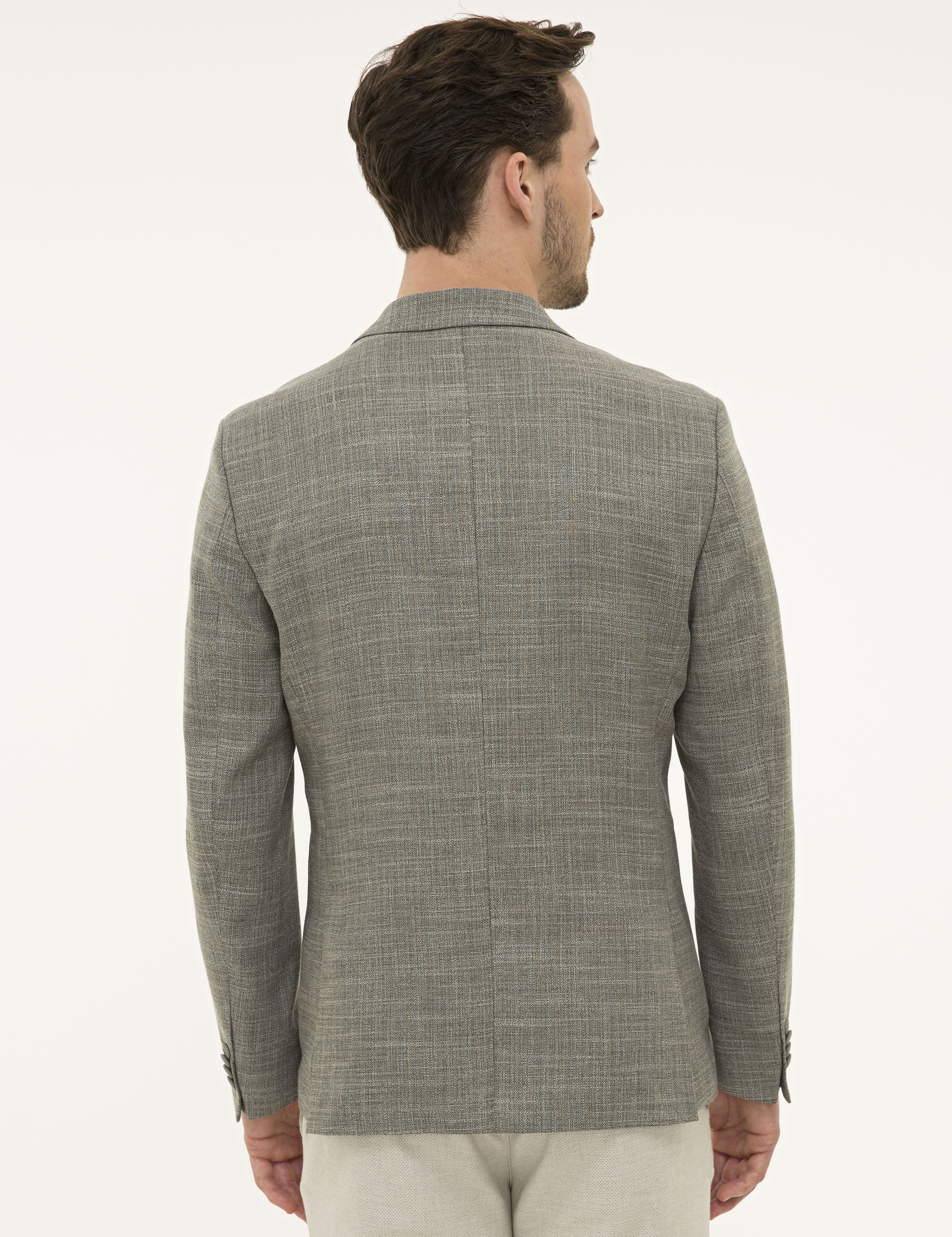 Yeşil Slim Fit Ceket - Image 4