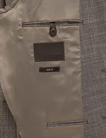 Açık Kahverengi Slim Fit Ceket - 50229785053