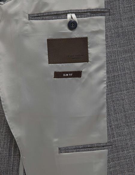 Gri Slim Fit Ceket - 50229785074