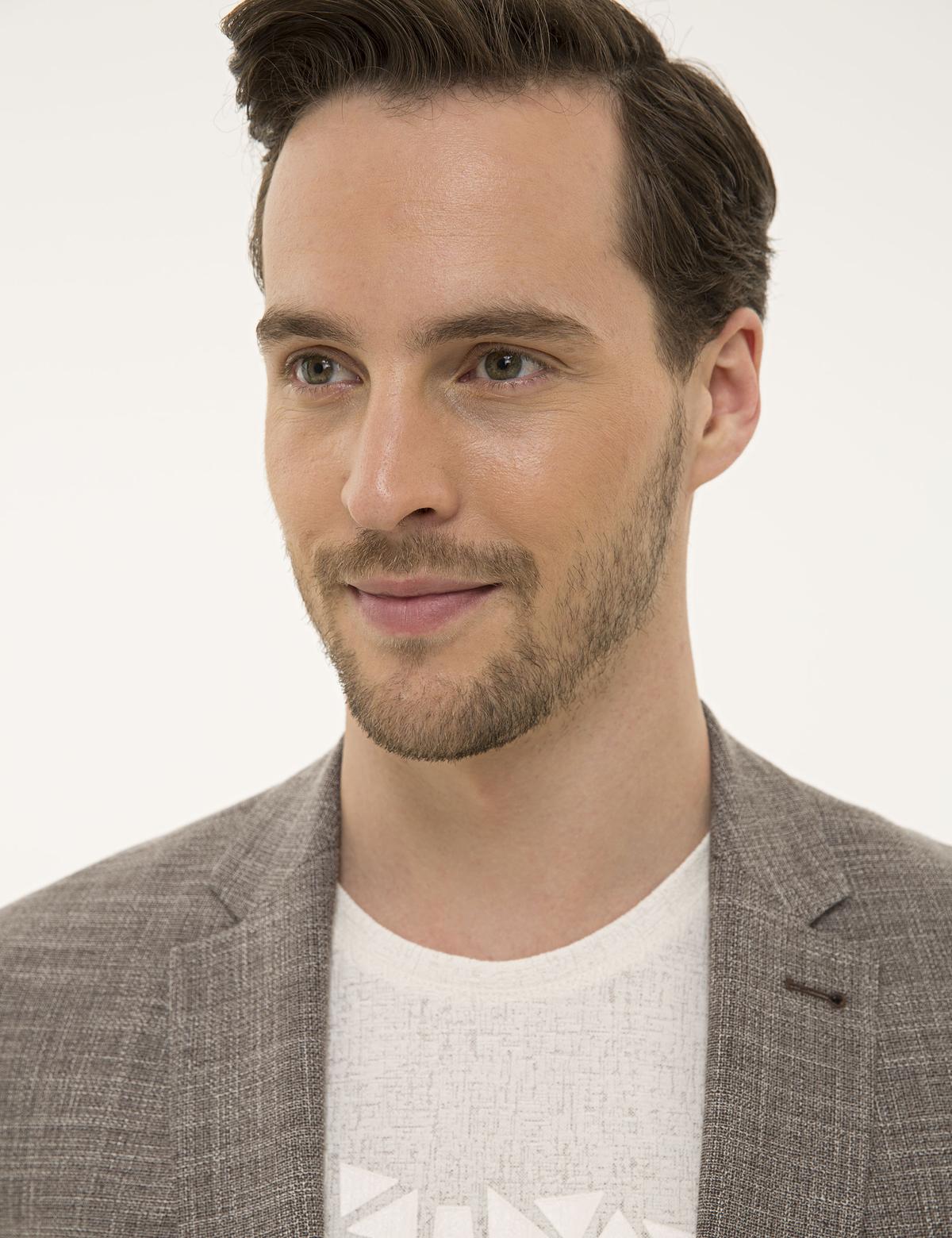 Açık Kahverengi Slim Fit Ceket - 50229785053