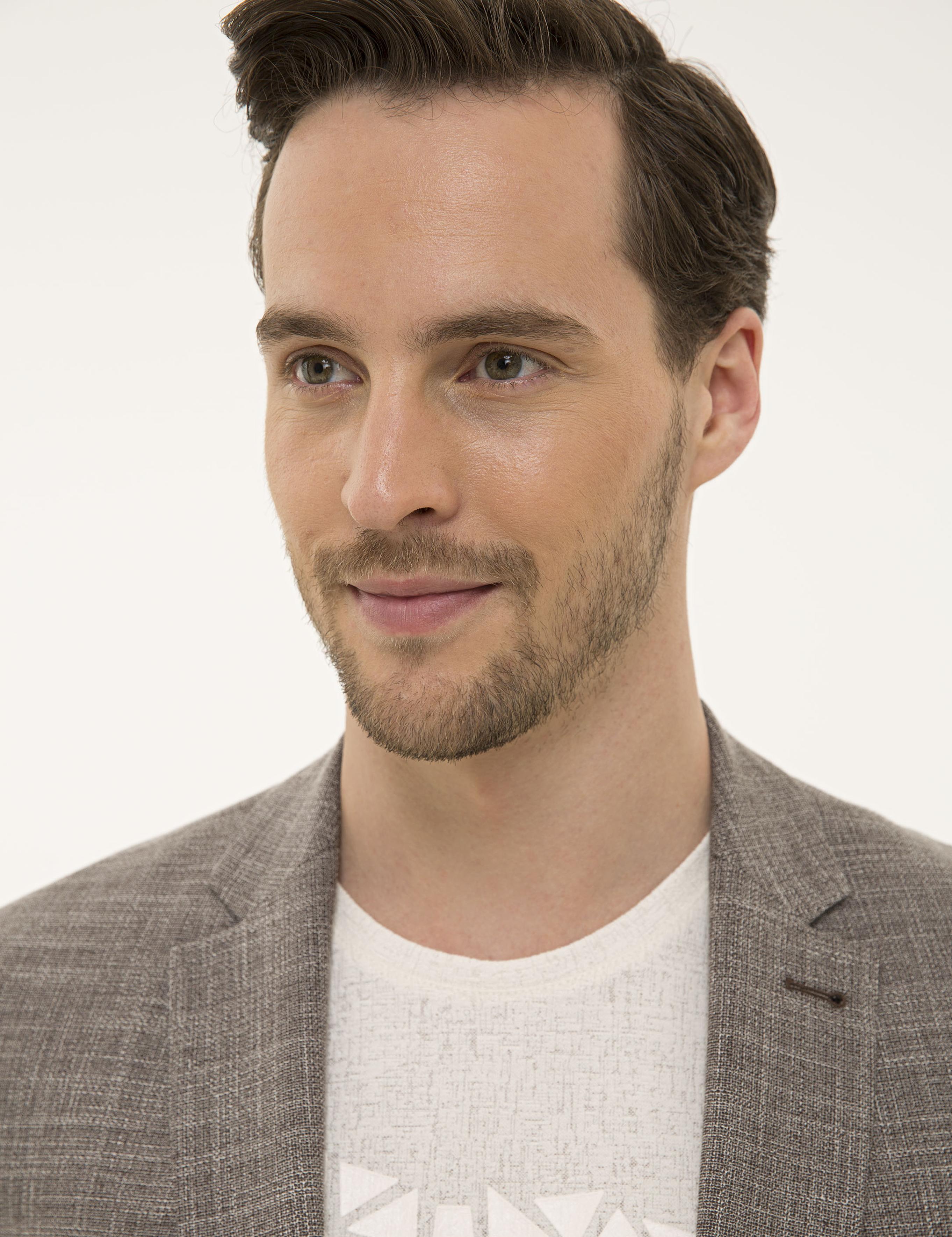 Açık Kahverengi Slim Fit Ceket