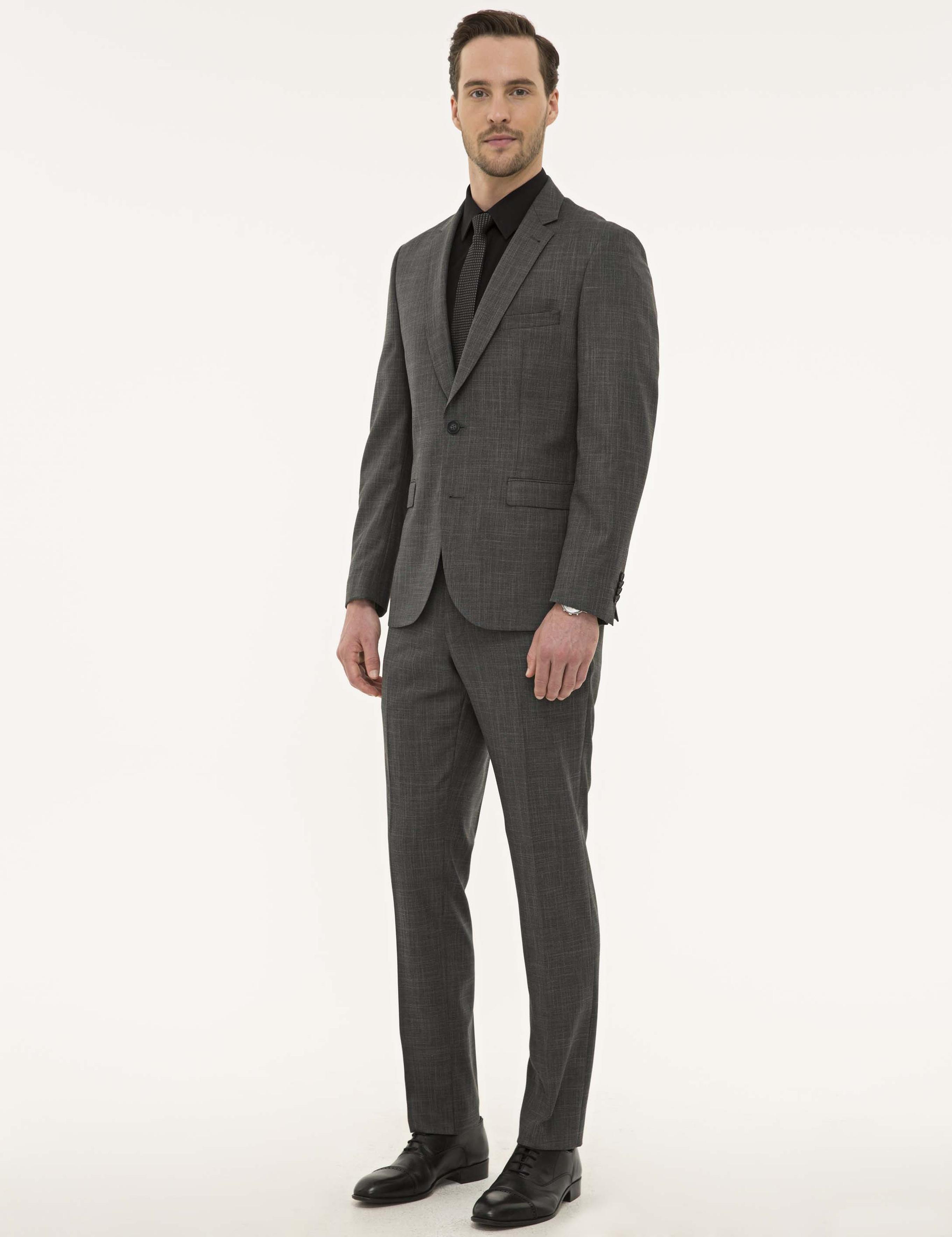 Füme Slim Fit Takım Elbise